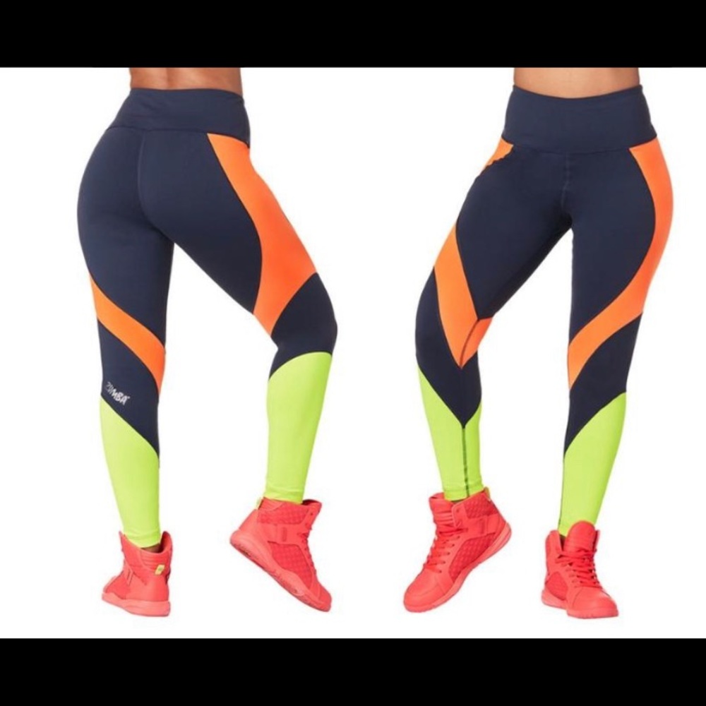 Zumba Pop Panel Ankle Leggings Midnight